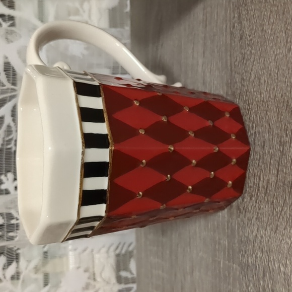 Whimsical Harlequin Matching Octagon Shaped Mug Set (2) - Picture 3 of 9